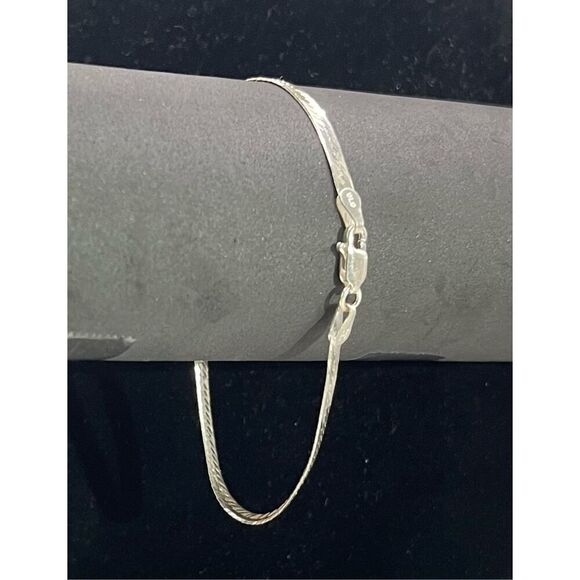 ACJ# Italian Sterling 925 Silver 7” Elegant Bracelet - Picture 3 of 9